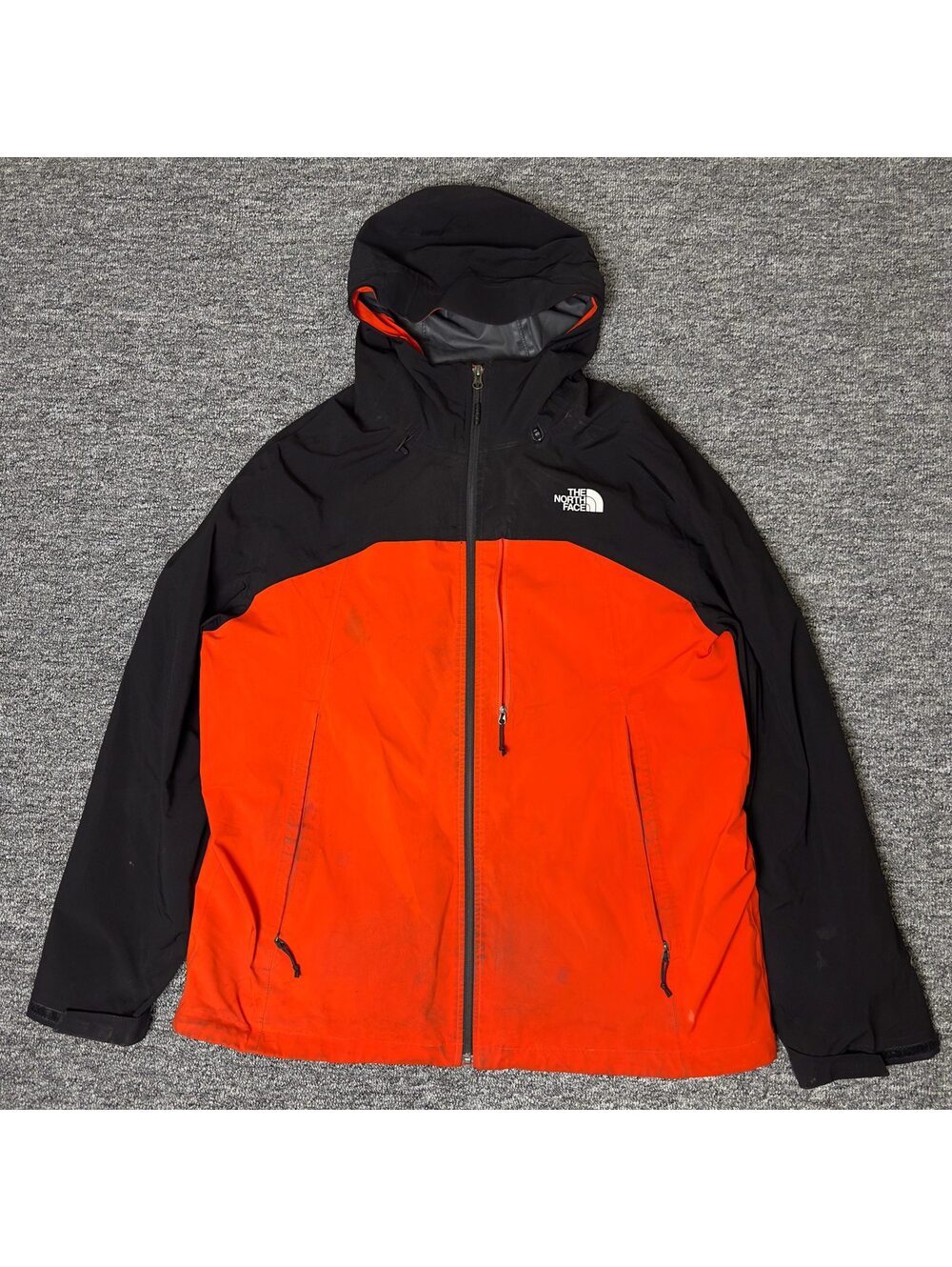 The North Face Hooded Jacket Mens XL Orange Black Gorpcore
